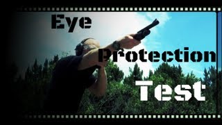 ANSI Z87 Safety Glasses Test With 12ga Shotgun \u0026 22LR Rounds (HD)