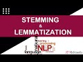 Stemming and Lemmatization in NLP | Natural Language Processing | NLP | Python | Tutorial 03