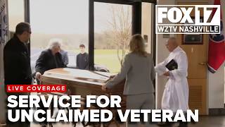 Funeral service for unclaimed Navy veteran