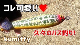 【バス釣り】久々のバス釣り❗️kumiffy　釣り女子