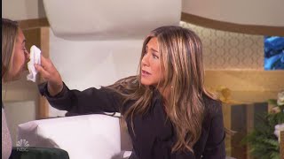 Jennifer Aniston TEARS UP During Ellen's Christmas Giveaway Special