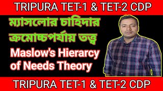 TET-1 & TET-2//ম্যাসলোর চাহিদার ক্রমোচ্চপর্যায় তত্ত্ব// Maslow'sHierarcy of Needs Theory//BY-SWAPAN