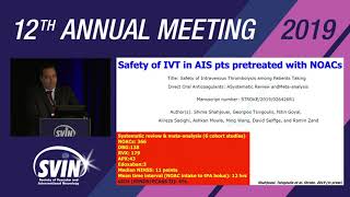 SVIN 2019: IV Thrombolytics for Patients on Newer Anticoagulants – DOACs