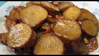 Sweet Potato's Sweet Slices with Jaggery | रताळ्याचे गुळातले गोड काप