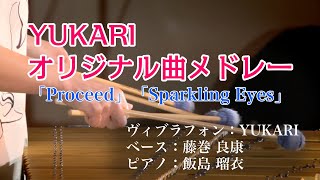 ＜YUKARI オリジナル曲メドレー 〜Proceed、Sparkling Eyes〜＞　ヴィブラフォン：YUKARI、ベース：藤巻 良康、ピアノ：飯島 瑠衣