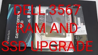 DELL 3567 LAPTOP SSD AND RAM UPGRADE+HOW TO UPGRADE LAPTOP RAM AND SSD+DELL KEYBOARD REPLACEMENT