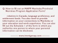 How to fill out an MAPP Manitoba Provincial Nominee Program Application Form?