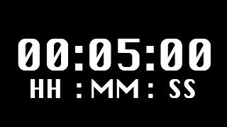 5 Minute Timer Clock 4K | Latest | Black \u0026 White | Minimalistic Countdown Timer