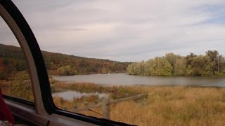 Amtrak's Adirondack: Albany to Montreal from dome Ocean View 14 October 2010