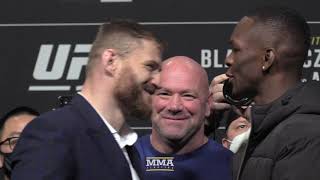 UFC 259: Jan Blachowicz vs. Israel Adesanya Presser Staredown - MMA Fighting
