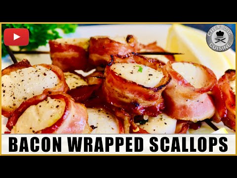 Recipe for marinated scallops wrapped in bacon