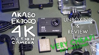 Akaso EK7000 4K Action Cam Unboxing and Review (No commentary only subtitle)