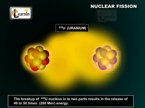 What is produced from a nuclear fission reaction?