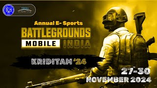 BGMI E-Sport | Kriditam'24 | Annual Fest | GEC Siwan