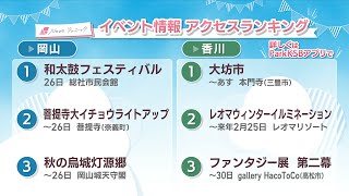 週末に楽しめる岡山・香川のイベント情報アクセスランキング　11月25,26日