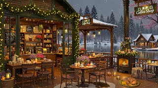 Jazz Relaxing Music at Cozy Winter Coffee Shop Ambience ☕ Gently Jazz Instrumental Music for Unwind