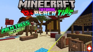 Minecraft 12+ Easy Ideas / Tips and Tricks on How to Build Beaches -Tutorial-