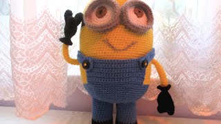 Amigurumi Minion part 3 eyes tutorial crochet