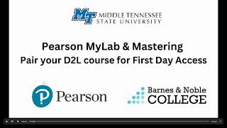 MTSU: Set Up Your Pearson Course for First Day Access