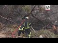 ukrainian firefighters help battle wildfires in greece