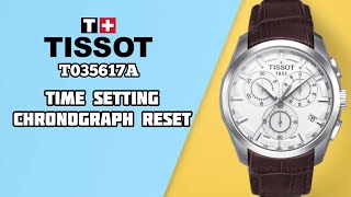 How To Set Tissot Chronograph Watch Time Date and Stopwatch | Tissot Chronograph T035617A | SolimBD