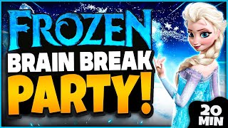 Frozen Brain Break Party | Winter Brain Break | Winter Games For Kids | Olaf's Run | Just Dance