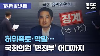 [정참시] 허위폭로·막말…국회의원 '면죄부' 어디까지 (2020.10.20/뉴스데스크/MBC)