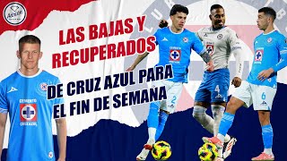 BAJAS Y RECUPERADOS DE CRUZ AZUL PARA EL FIN DE SEMANA