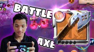 6.0 Battle axe 🪓 fight in the mist , cheap build but strong 🥶 ||  Mobile gameplay -Albion Online