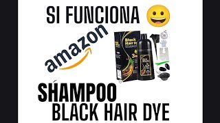 SEGUNDA PRUEBA.  . SHAMPOO BLACK HAIR DYE. !!!!!!!! SI FUNCIONA 😀😀😀😀😀!!!!!!