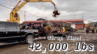 I hauled 42,000 POUNDS worth of tractors and parts to the SCRAPYARD!