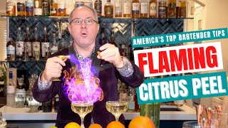 Flaming a Citrus Peel Like a Pro Bartender