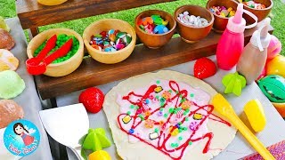 เล่นเปิดร้านขายของเจ้เปิดร้านขายเครปเย็น ไอศกรีม ของเล่นอาหาร Cooking Play Doh Food Toys