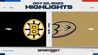 NHL Highlights | Bruins vs. Ducks - October 22, 2023