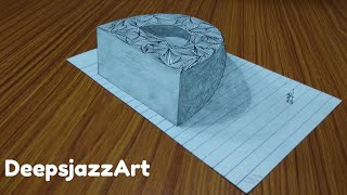 How to Draw 3D letter D -  3D letter - 3D Illusion of letter D - Easy Tricks