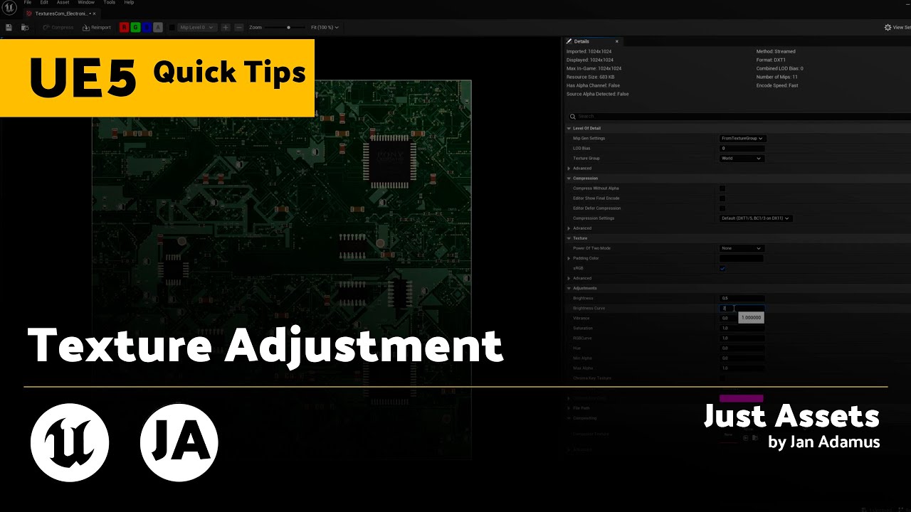 Ue Quicktip Texture Adjustment Youtube