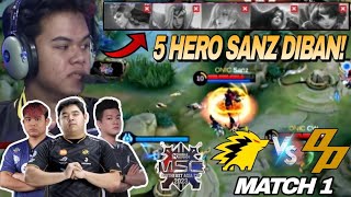 5 HERO SANZ DIBAN SEMUA !! BELUM TAU SANZ MEREKA !! ONIC VS OUTPLAY MATCH 1 - MSC 2023