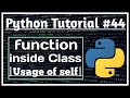 Instance Methods in Python #44 | Self | || Python Tutorials for Absolute Beginners || Jeevan Upreti