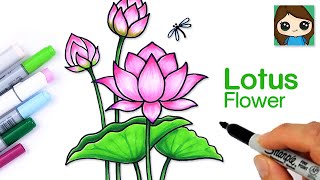 How to Draw a Lotus Flower Easy