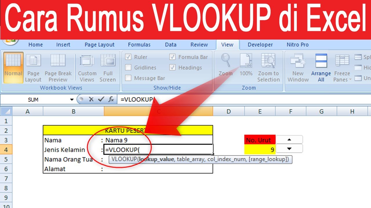 Belajar Cara Menggunakan Rumus VLOOKUP Di Excel - YouTube