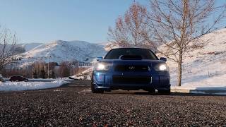 BLUE SUBARU STI 2004