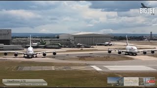 Volume-Up! Heavy departures at Heathrow  - Ft multple A380's incl double BA A380 departure @02:23:00