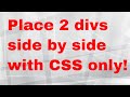 CSS Tutorial For Beginners Full 10   How to place two divs side by side in css and html