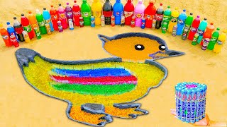 Experiment: How to make Rainbow Duck with Orbeez Colorful, Coca-Cola vs Mentos and Popular Sodas