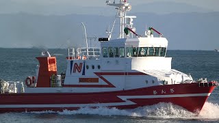 Escort Ship ぎんが 進路警戒船 消防設備船 日本栄船 様 明石海峡 PATROL Pilot Boat