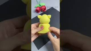 easy teddy bear 🐻🧸 with❤️❤️😍 sponge🔥🔥#shorts #diy #cute #art #and #craft #satisfying #youtubeshorts