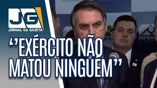 Na primeira declaração após morte de músico no Rio, Bolsonaro diz que ‘’exército não matou ninguém”