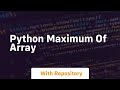 python maximum of array