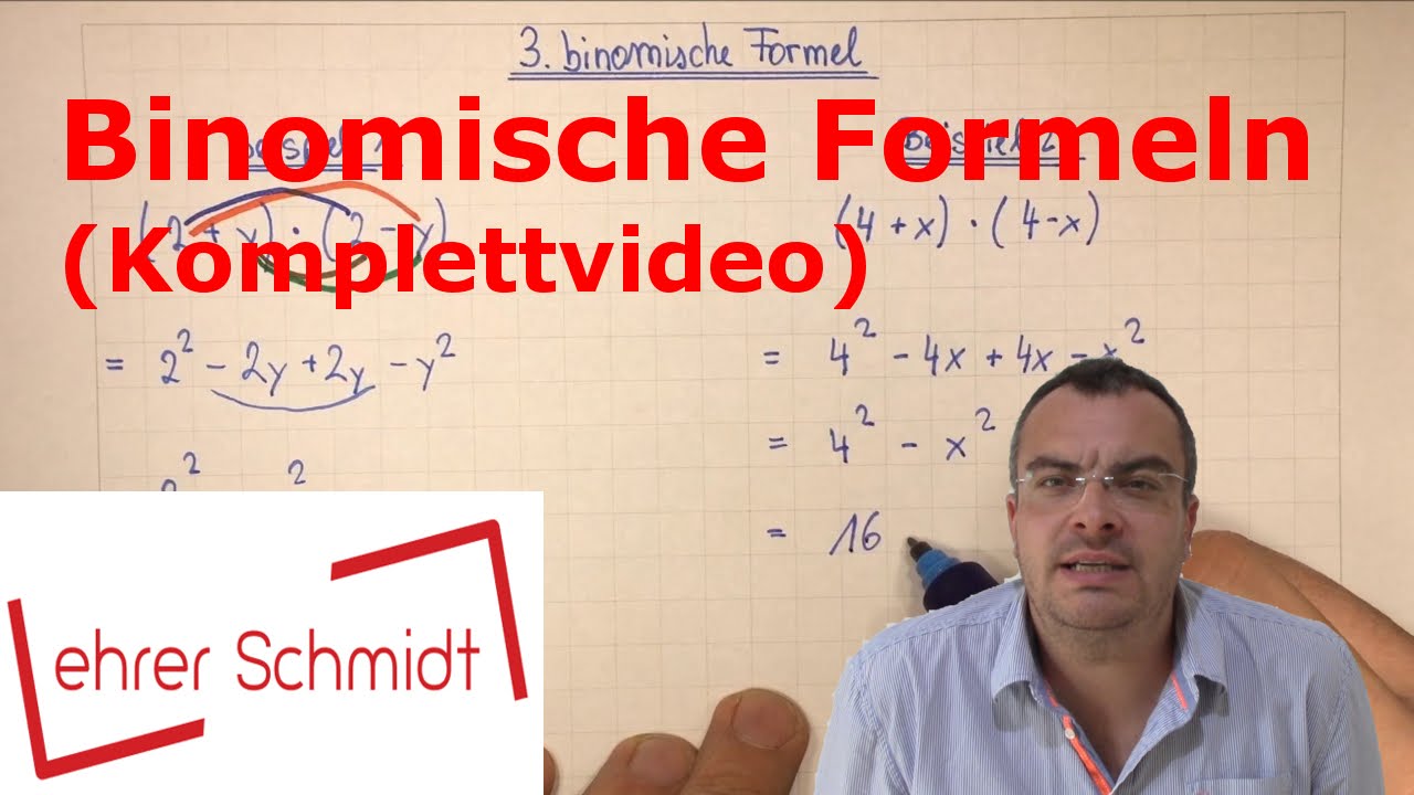 Die Binomischen Formeln | Quadratische Gleichungen | Mathematik ...