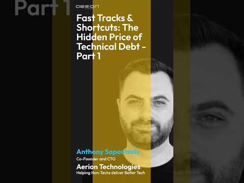 #Shorts Fast Tracks & Shortcuts: The hidden price of technical debt – Part 1